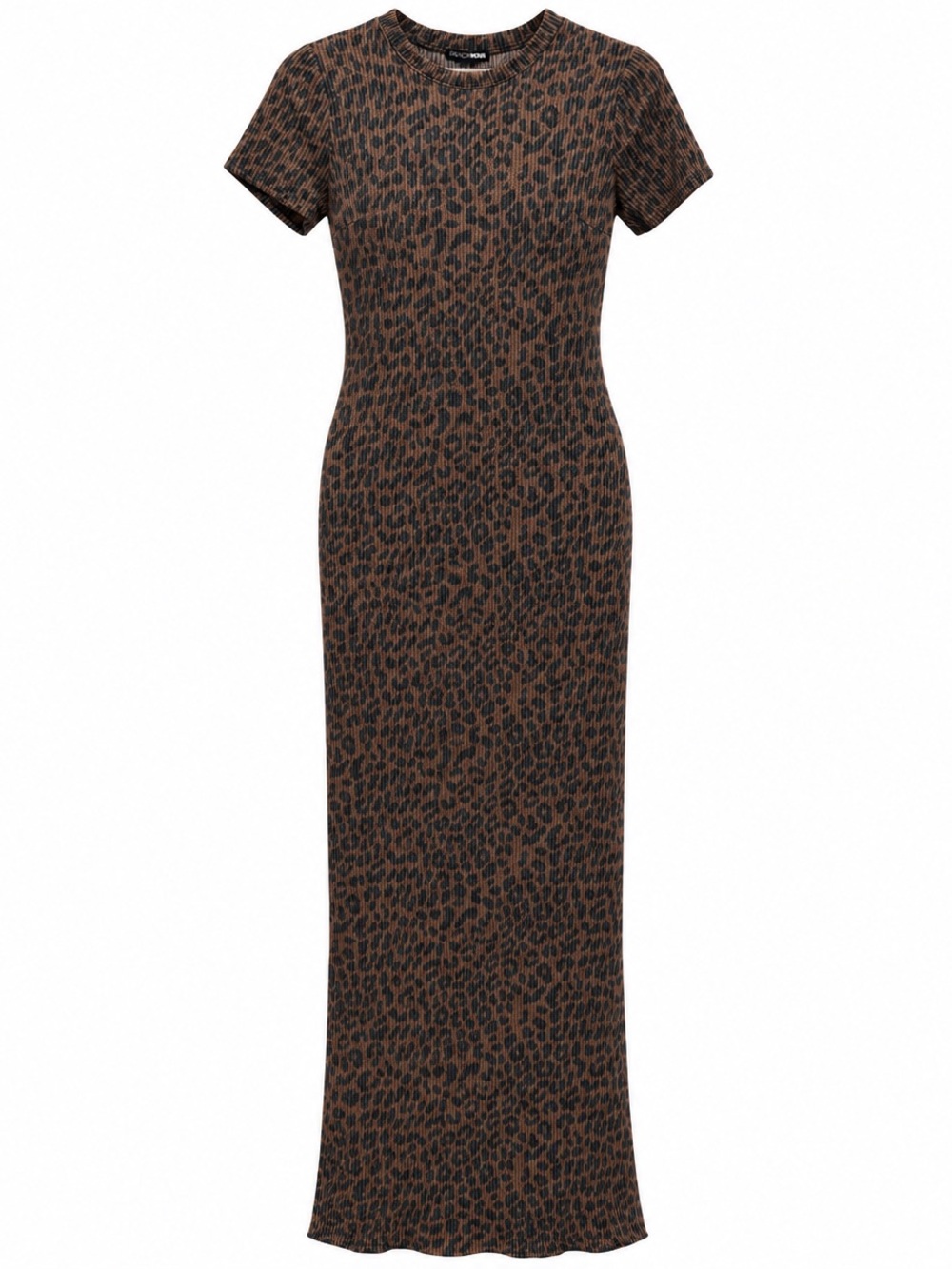 Fashion Nova Brenda Leopard Ribbed Maxi Dress Size XL NWT